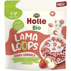 Cereale bio crocante cu fructe Lama Loops pentru copii 1 an - 125 g