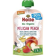 Piure bio din piersici capsuni mere si ovaz pentru copii 6 luni - 100 g