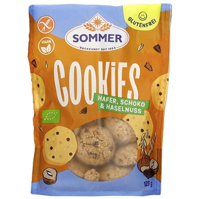 Biscuiti vegani bio cu ovaz ciocolata si alune fara gluten - 125 g