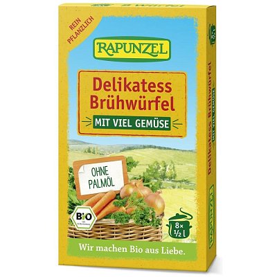 Cuburi bio de supa de legume bio delikatess 8 buc - 80 g