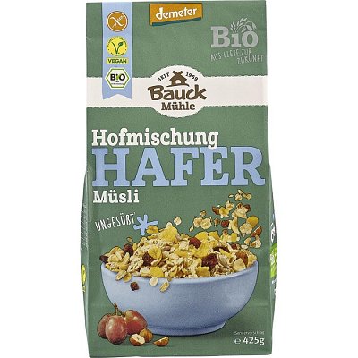 Musli bio neindulcit cu ovaz stafide si alune fara gluten demeter - 425 g
