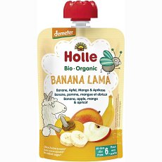 Piure bio de banane mere mango si caise pentru copii 6luni - 100 g