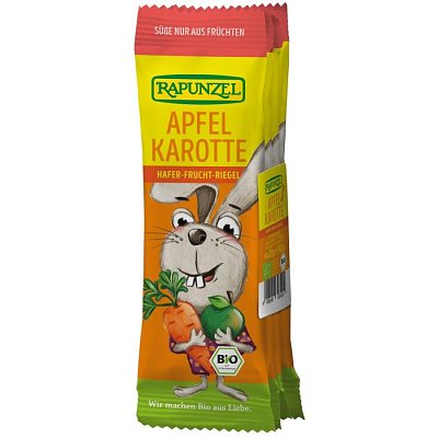 Baton bio cu ovaz mere si morcovi pentru copii 3 ani - 92 g