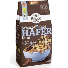 Musli bio cu fulgi si picaturi de ciocolata fara gluten - 425 g