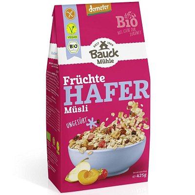 Musli bio cu ovaz si fructe fara gluten - 425 g
