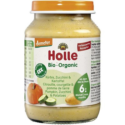 Piure bio din zucchini dovleac si cartofi pentru copii 6 luni - 190 g