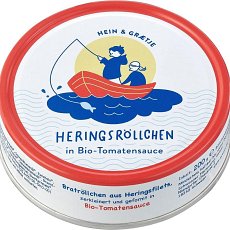 Rondele de hering in sos bio de rosii - 200 g