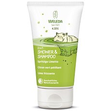 Gel de dus si sampon cu lime 2 in 1 pentru copii - 150 ml