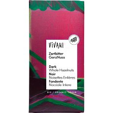 Ciocolata amaruie cu alune si migdale vegana - 100 g