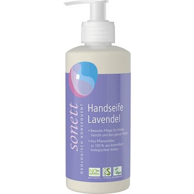 Sapun lichid cu lavanda bio pentru maini si corp - 300 ml
