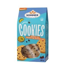 Biscuiti bio din grau spelta cu ciocolata amaruie si ulei de portocale, Demeter, 150 g SOMMER
