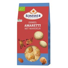 Biscuiti BIO Amaretti din faina de grau spelta cu migdale, 125g SOMMER