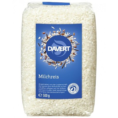 Orez cu bob rotund alb pentru lapte - 500 g