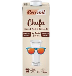 Bautura vegetala bio din migdale de pamant Chufa, fara zahar, 1L Ecomil