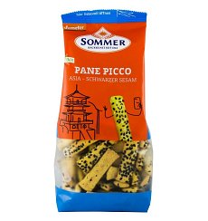 Panne Picco Asia cu susan negru mini grisine bio din alac, orz si mei, Demeter 150 g SOMMER
