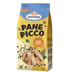 Panne Picco mini grisine bio cu susan si chimen negru, Demeter 150 g SOMMER