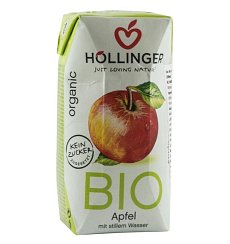 Suc de mere Bio cu pai Hollinger, 200ml HOLLINGER