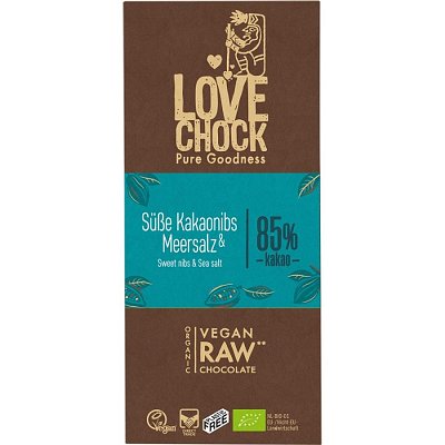 Ciocolata raw vegana cu sare de mare - 70 g