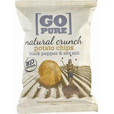 Chipsuri de cartofi cu sare si piper coapte manual - 125 g