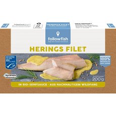 File de hering in sos de mustar bio - 200 g