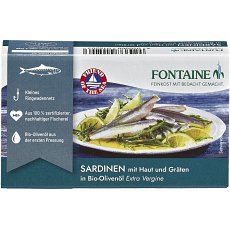 SARDINE IN ULEI DE MASLINE EXTRAVIRGIN, 120G FONTAINE