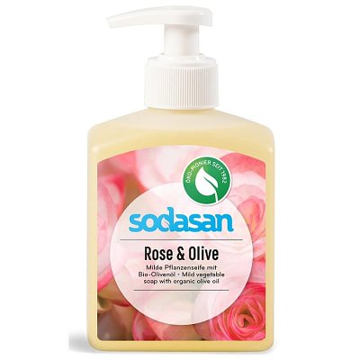 Sapun lichid cu trandafir si masline bio - 300 ml