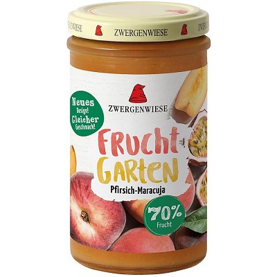 Gem BIO FARA ZAHAR de piersici si maracuja indulcit cu nectar de agave - 225 g