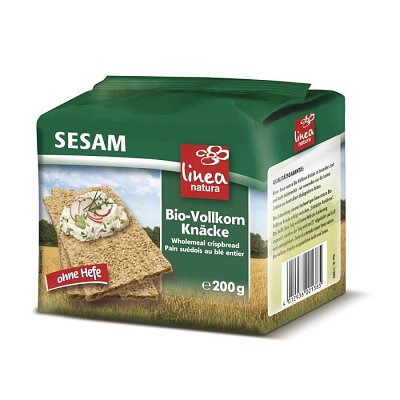 Paine BIO crocanta din faina integrala de secara cu susan, 200g Linea Natura