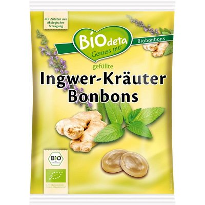Bomboane bio cu ghimbir - 75 g