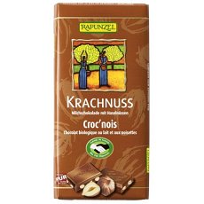 Ciocolata bio din lapte integral cu alune - 100 g