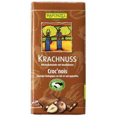 Ciocolata bio din lapte integral cu alune - 100 g