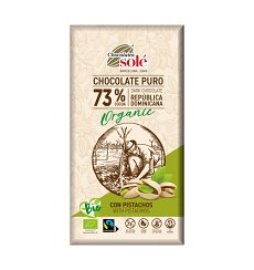 ECO/BIO Ciocolata cu 73% cacao si fistic 135g