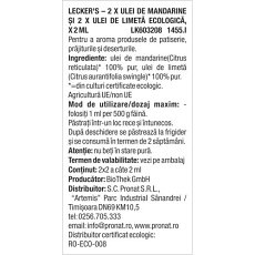 2 x ulei de mandarine bio si 2 x ulei de limeta bio, x 2 ml Lecker\\\'s