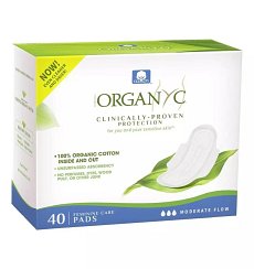 BIO Absorbante din bumbac organic pt flux moderat, 4*10 buc