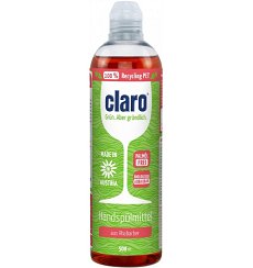 DETERGENT LICHID ECOLOGIC PENTRU SPALAREA MANUALA A VASELOR, CU RUBARBA, 500 ML CLARO