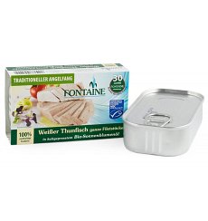 Ton alb in ulei bio de floarea soarelui presat la rece, 120g Fontaine