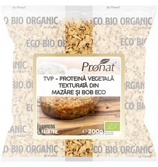 ECO/BIO TVP - Proteina vegetala texturata din mazare si bob, 200 g shreds (fasii fine)