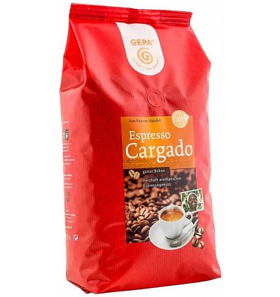 Cafea boabe expresso Cargado, 1000 g Gepa