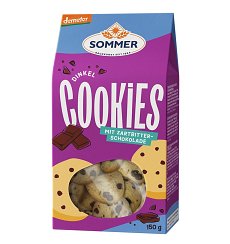 BISCUITI BIO DIN GRAU SPELTA CU CIOCOLATA NEAGRA, DEMETER, 150G SOMMER