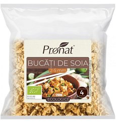 Bucati de soia BIO 2-5mm, 200 g Proteina Vegetala Texturata TVP