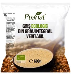 Gris Bio din grau integral veritabil, 600g
