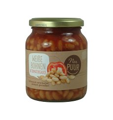 Fasole alba BIO in sos de rosii, 350 g Nur PUUR