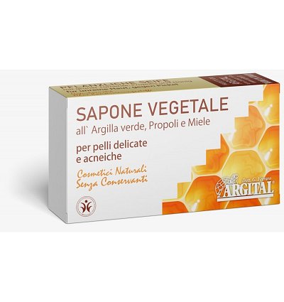 Sapun antiacnee cu argila verde, propolis si miere, 100g Argital