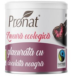 Zmeura glazurata cu ciocolata neagra bio, 100 g