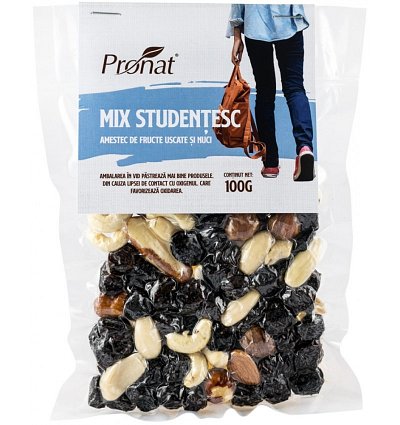 MIX STUDENTESC AMESTEC DE FRUCTE USCATE SI NUCI 100G