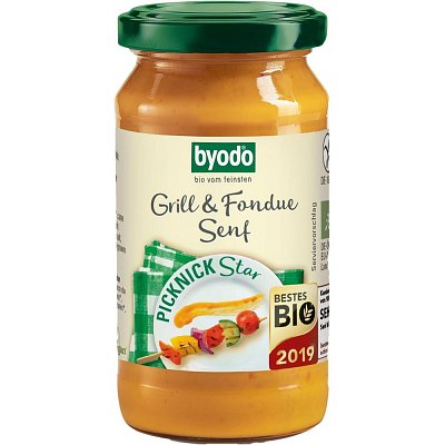 Mustar bio fara gluten gratar si fondue - 200 ml