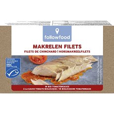 File de macrou salbatic in sos de rosii bio - 125 g