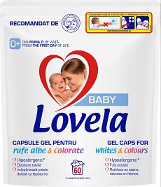 Detergent capsule Lovela Baby, pentru rufe albe & colorate, 60 spalari