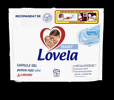Detergent capsule Lovela Baby, pentru rufe albe & colorate, 11 spalari