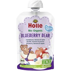 Piure bio de afine mere si banane cu iaurt fara gluten pentru copii 8luni - 100 g